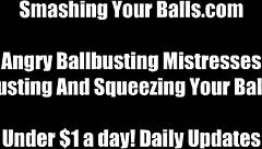 Hollis and Heather take turns kicking your balls!