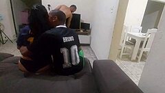 brazilian wife loses bet and fucks friend's monster cock