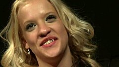 euro babe bound punished swallows jizz garage