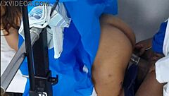 gynaecologist seduces blindfolded housewife fucks her hard intensely with dirty talk heels flashing