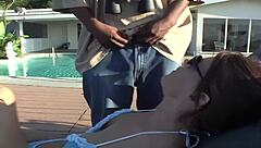 ebony babe stretched by massive cock in tight ass