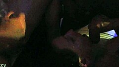 gangbang with naughty babe ends in cumshots