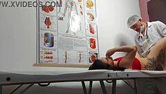 ginecologista fingers tight ass then fucks juicy latina patient hard