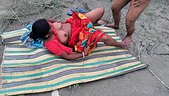 couple roleplays outdoor doggystyle pounding tight boudi's pussy