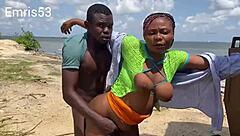 rough beach fuck with curvy asian big ass squirting