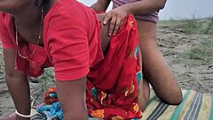 couple roleplays outdoor doggystyle pounding tight boudi's pussy