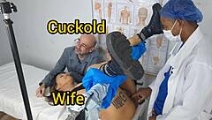 gynaecologist seduces blindfolded housewife fucks her hard intensely with dirty talk heels flashing