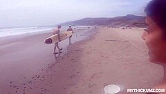 Thick Latina Gags Chokes Deepthroat Random Stranger Cock Beach Hardcore