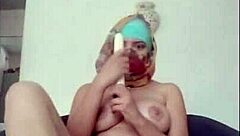 real arab egyptian hijab niqab webcam masturbation squirting orgasm husband away