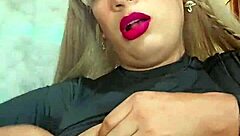 Ladyboy Transsexual Strokes Her Hard Cock Outdoor