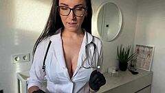 Hot DOCTOR EVA Checks PATIENT with DEEPTHROAT Cumshot