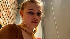 public shower big dildo stretches teen asshole wide