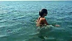 voyeurs chat horny beach couple flashing big tits ass live