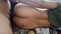 POV waking busty latina roommate for creampie anal in bedroom