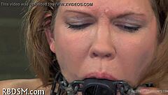 Bound Beauty's Pussy Spanked Roughly!