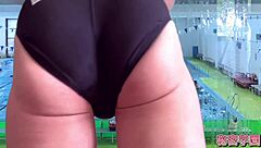 secret school swimsuit masturbation in girls' pool club