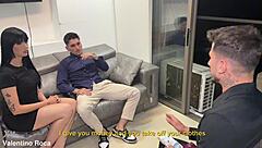 this job interview got me riding two huge cocks in steamy threesome