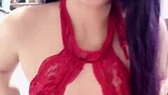 lucky sub cums on tits despite no insertion