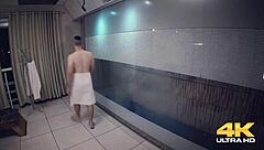 Big Cock Sauna Blowjob