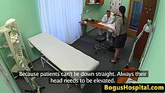 Hairy babe gets banged hard by doctor 😈 fingered deep!