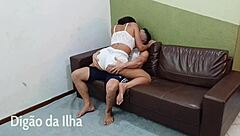 he tells her to sit and squirt on the hot young babe's curvy body
