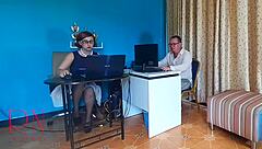 boss femdom humiliates employee in office enf domination