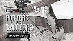 Hey, check out Eduarda Grazel's curvy Latina backstage blowjob and cumshot!