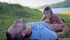 thick blonde screams get fucked harder in wild outdoors