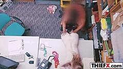 Foxy teen burglar endures brutal fuck punishment