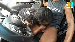 hotwife ditches hubby's car for baiano's ride sucking black cock