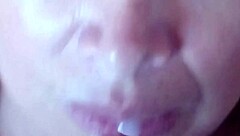 milf mouth face cumshot four loads blonde blowjob