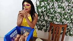 Standing Doggystyle Fuck Latina Vendor Workplace