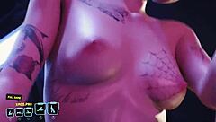 cyberpunk judy alvarez rides reverse cowgirl in porno gameplay