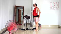 Chick Tries Resort Lingerie and Dresses On