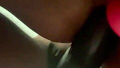 pov strap-on pounding my ebony girlfriend subscribe for full rough fuck