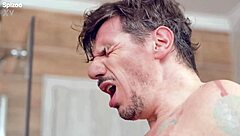 damn! busty clea gaultier rides cock in steamy shower fuck with cum!