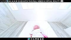 Horny Japanese Anna Saotome Rides Cock Gently in VR Uniform