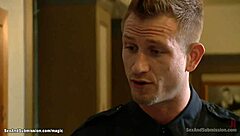 bound milf screams from guards' rough anal fuck