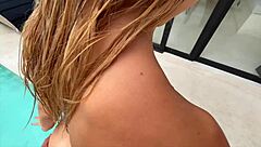 yo, being poolboy means skinny blonde teen rides my cock outdoors sometimes
