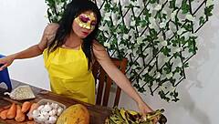 Standing Doggystyle Fuck Latina Vendor Workplace