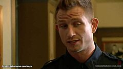 bound milf screams from guards' rough anal fuck