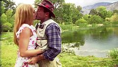 Horny milf savagely rides hung fisherman's throbbing monster cock