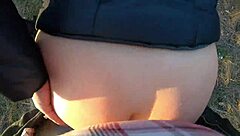 Risky Outdoor Public Blowjob Swallows Massive Load