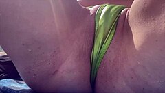 italian milf miami beach tight shaved pussy public closeup tease