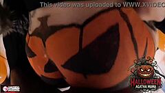 agatha brazilian milf halloween bbc pumpkin anal fuck
