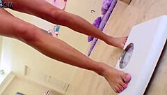 kacey jordan's petite skinny frame bounces on big cock for massive facial