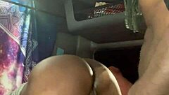 Ebony cutie submits rough to big black cock bending her over