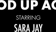 sara jay strips thong for intense dildo pussy pounding