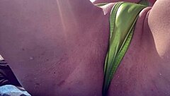 italian milf miami beach tight shaved pussy public closeup tease
