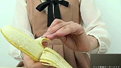 hand crushing banana fetish tease